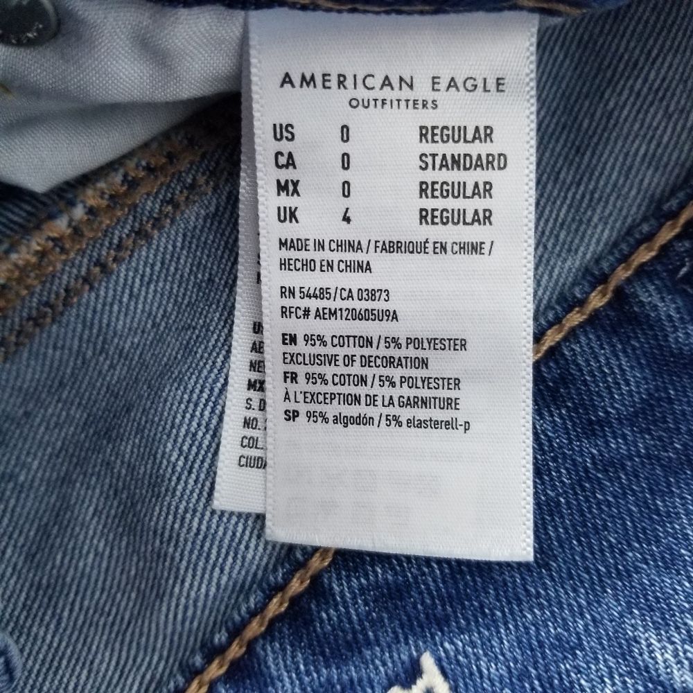 American eagle women's jeans size 0 - Picture 3 of 12